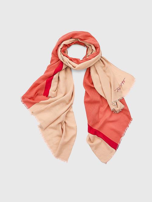 Beige Tommy Hilfiger Iconic TH Modern Women\'s Scarves | TH834LPF