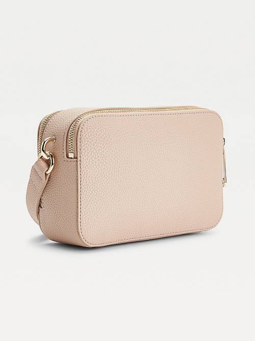 Beige Tommy Hilfiger Monogram Camera Women's Bags | TH198ECD