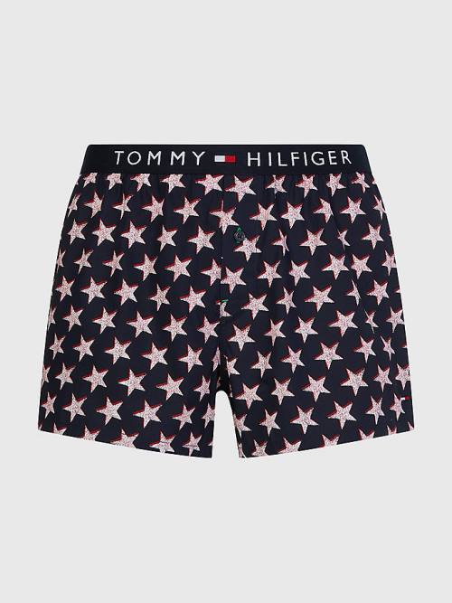 Beige Tommy Hilfiger Original Logo Waistband Print Boxer Shorts Men's Underwear | TH461NAC