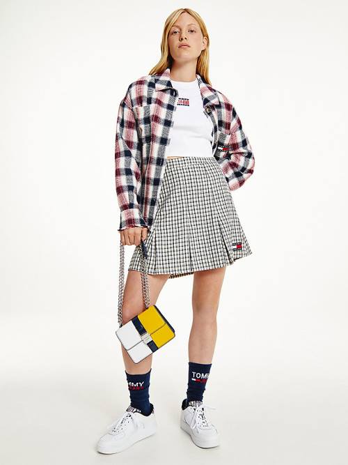 Beige Tommy Hilfiger Plaid Check Mini Women's Skirts | TH415IDU