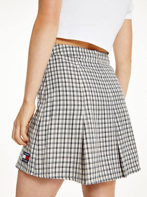 Beige Tommy Hilfiger Plaid Check Mini Women's Skirts | TH415IDU