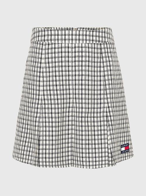 Beige Tommy Hilfiger Plaid Check Mini Women's Skirts | TH415IDU