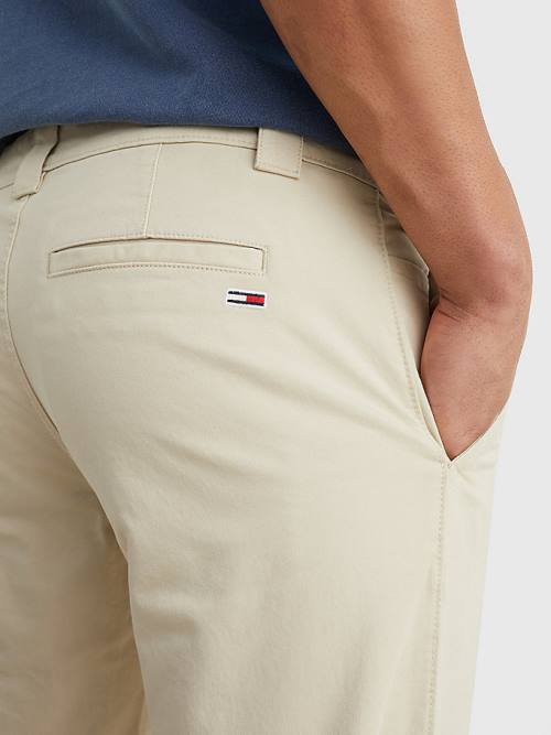 Beige Tommy Hilfiger Scanton Slim Fit Chinos Men's Pants | TH264TOS