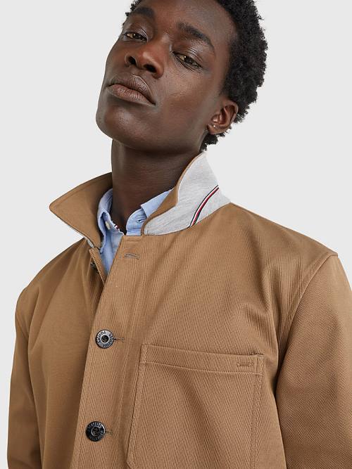 Beige Tommy Hilfiger Slim Fit Work Men's Jackets | TH107GZS