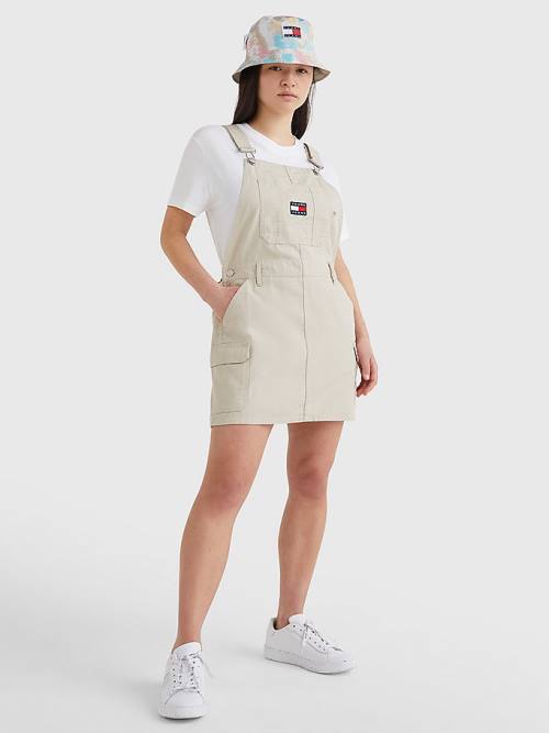 Beige Tommy Hilfiger Surplus Dungaree Women's Dress | TH034YVE