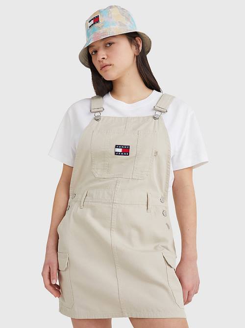 Beige Tommy Hilfiger Surplus Dungaree Women\'s Dress | TH034YVE