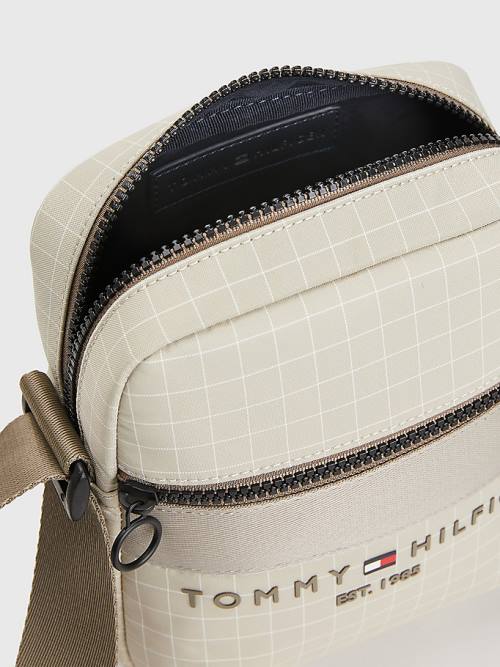 Beige Tommy Hilfiger TH Established Small Reporter Men's Bags | TH579XMC