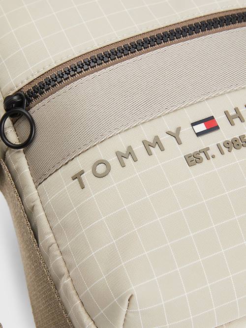 Beige Tommy Hilfiger TH Established Small Reporter Men's Bags | TH579XMC