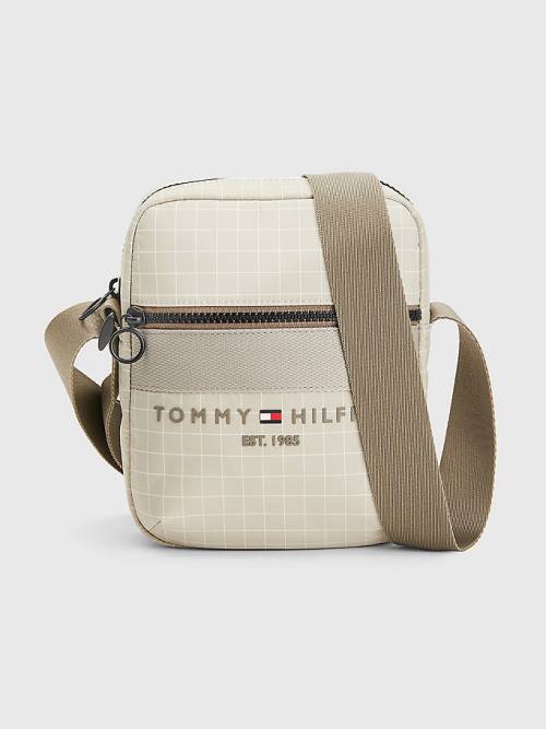 Beige Tommy Hilfiger TH Established Small Reporter Men\'s Bags | TH579XMC