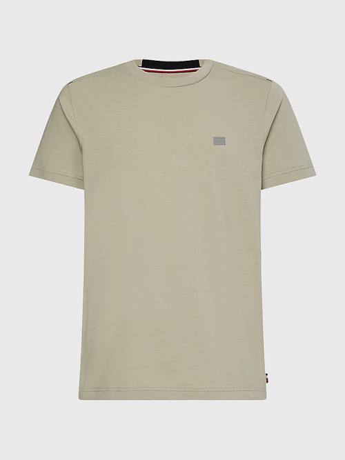 Beige Tommy Hilfiger TH Flex Tech Essentials Men's T Shirts | TH839CPM