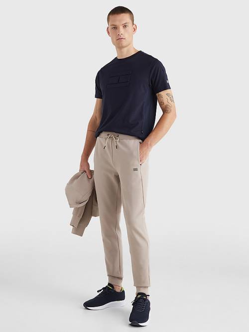 Beige Tommy Hilfiger Tech Essentials Joggers Men's Pants | TH964LHW