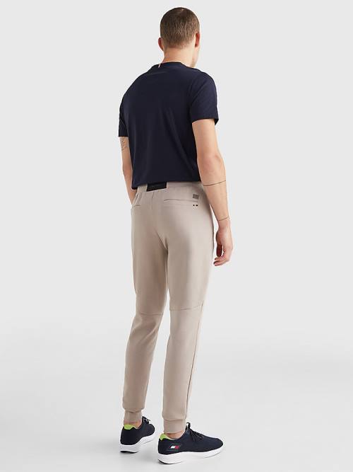 Beige Tommy Hilfiger Tech Essentials Joggers Men's Pants | TH964LHW