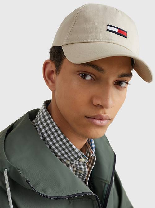 Beige Tommy Hilfiger Tommy Jeans Cap Men's Hats | TH469ZVN