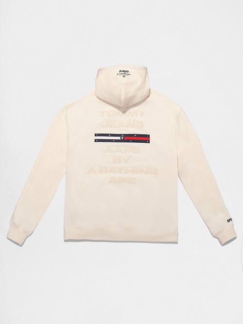 Beige Tommy Hilfiger Tommy X AAPE Men's Hoodie | TH213QUH