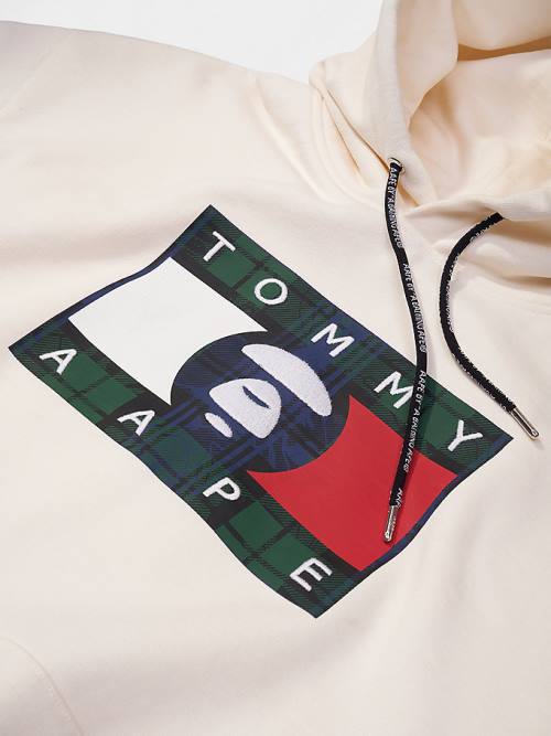 Beige Tommy Hilfiger Tommy X AAPE Men's Hoodie | TH213QUH