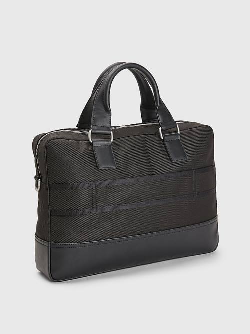 Black Tommy Hilfiger 1985 Slim Computer Men's Bags | TH027KOG