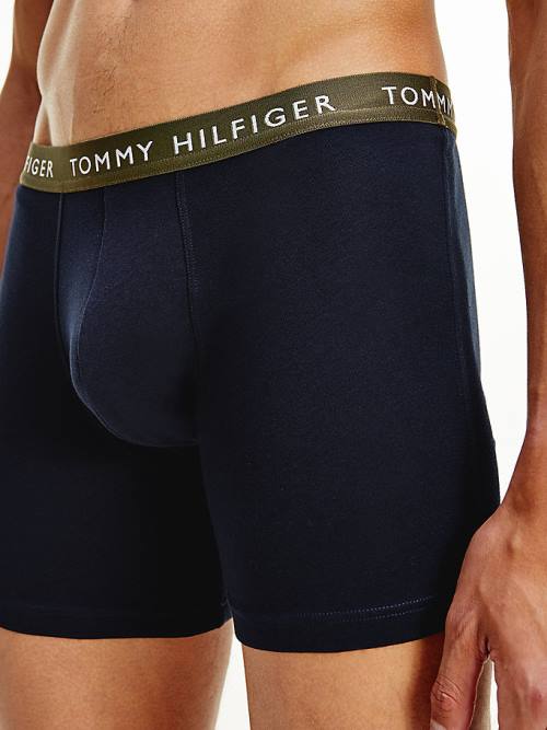 Black Tommy Hilfiger 3-Pack Logo Waistband Boxer Briefs Men's Underwear | TH581UQZ