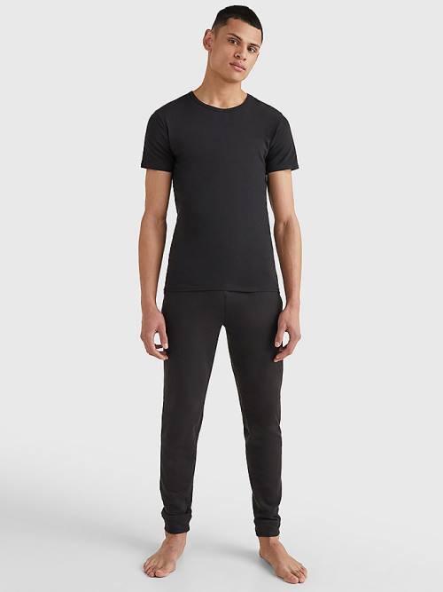 Black Tommy Hilfiger 3-Pack Premium Essential Crew Neck Men's Pyjamas | TH169XCH