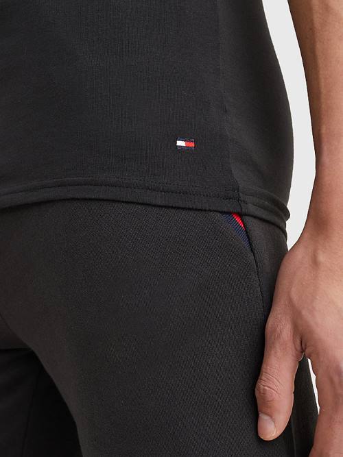 Black Tommy Hilfiger 3-Pack Premium Essential Crew Neck Men's Pyjamas | TH169XCH