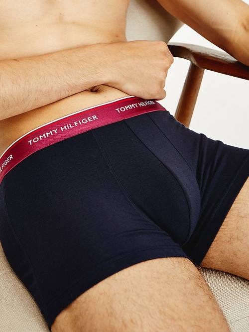 Black Tommy Hilfiger 3-Pack Premium Essential Trunks Men's Underwear | TH519UGR