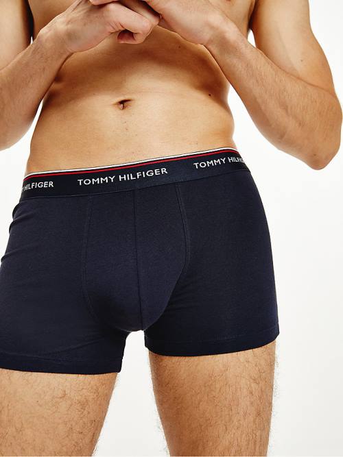 Black Tommy Hilfiger 3-Pack Premium Essential Trunks Men's Underwear | TH519UGR