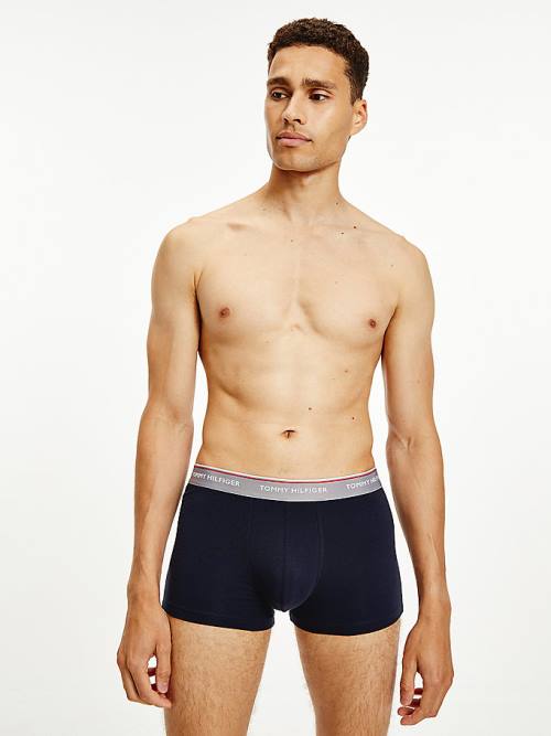 Black Tommy Hilfiger 3-Pack Premium Essential Trunks Men's Underwear | TH519UGR