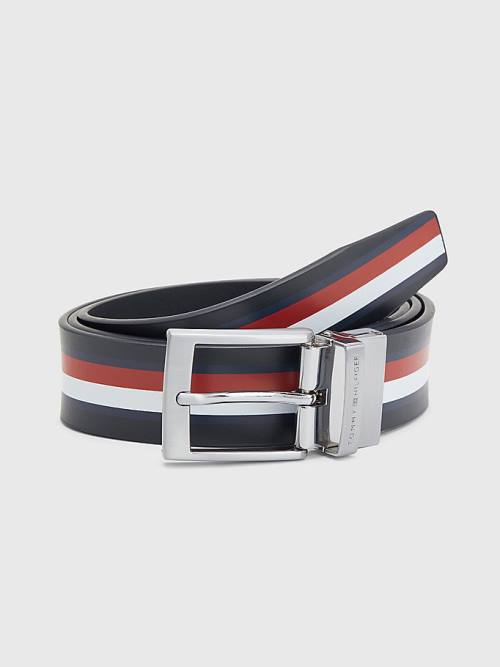 Black Tommy Hilfiger Adan Reversible Leather Men\'s Belts | TH534FCL