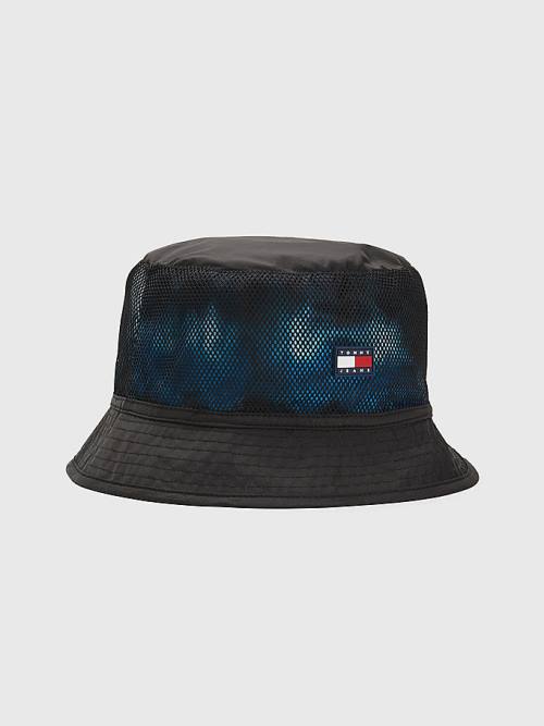 Black Tommy Hilfiger Adventure Reversible Bucket Men\'s Hats | TH517LQY