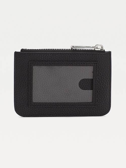 Black Tommy Hilfiger Card Holder Women's Wallets | TH406TEB