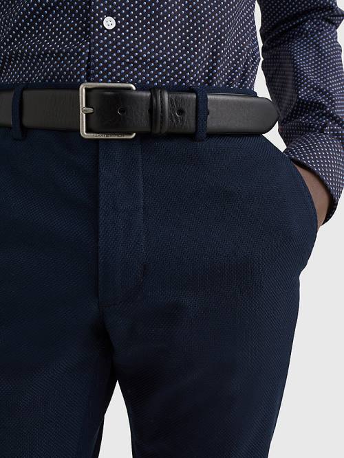 Black Tommy Hilfiger Casual Leather Essential Men's Belts | TH524YLN