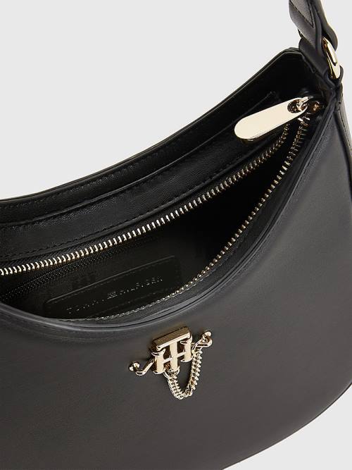 Black Tommy Hilfiger Chain Shoulder Women's Bags | TH025REO