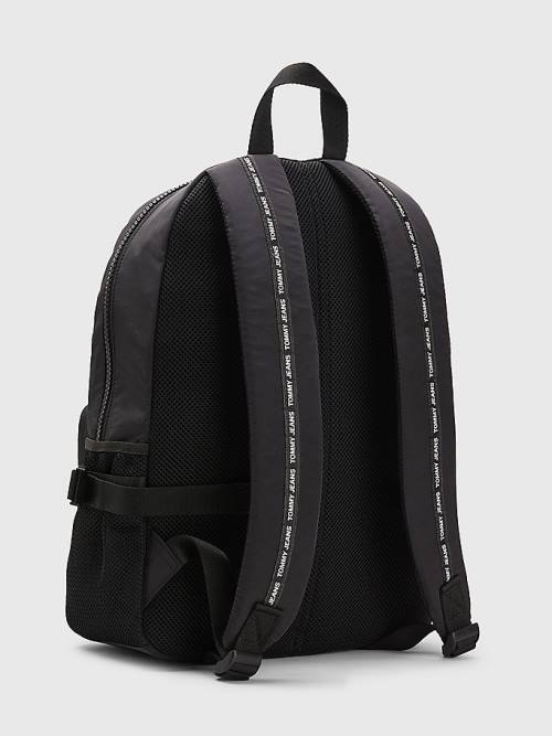 Black Tommy Hilfiger Colour-Blocked Backpack Men's Bags | TH719AUR