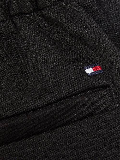 Black Tommy Hilfiger Comfort Jersey Pique Chinos Boys' Pants | TH834RPM