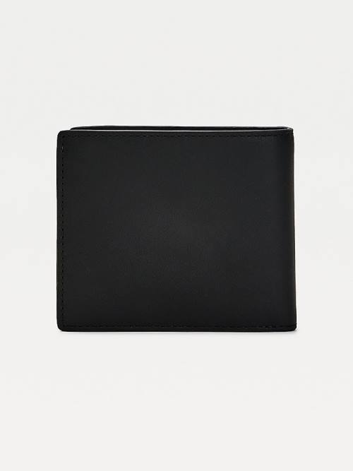 Black Tommy Hilfiger Commuter Leather Men's Wallets | TH145HMJ