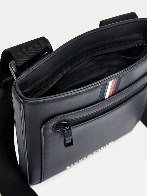 Black Tommy Hilfiger Commuter Small Crossover Men's Bags | TH560VGS