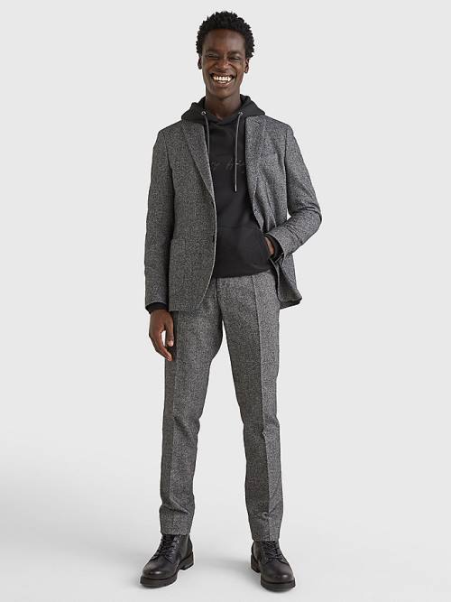 Black Tommy Hilfiger Constructed Slim Fit Men's Blazers | TH924XEJ