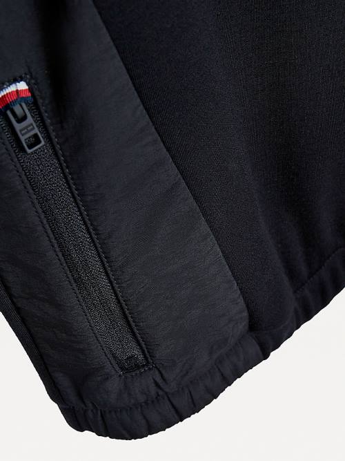 Black Tommy Hilfiger Contrast Panel Fleece Boys' Sweatshirts | TH364HIO