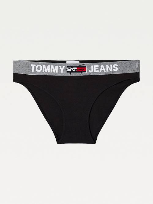 Black Tommy Hilfiger Contrast Waistband Briefs Women's Underwear | TH645PMZ