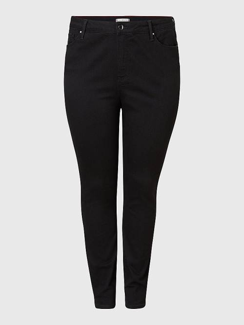 Black Tommy Hilfiger Curve Harlem High Rise Ultra Skinny Black Women's Jeans | TH074DVN