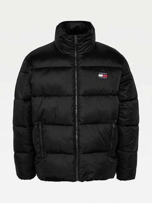 Black Tommy Hilfiger Curve Recycled Nylon Puffer Women's Jackets | TH392JQK