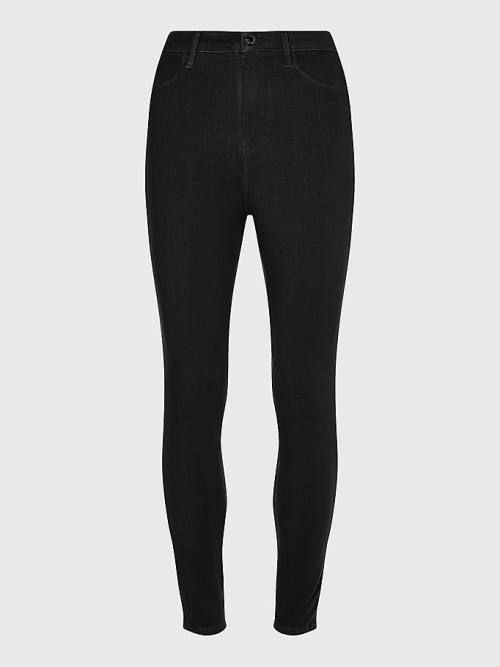 Black Tommy Hilfiger Curve Sculpt High Rise Super Skinny Women's Pants | TH253OIY