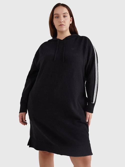 Black Tommy Hilfiger Curve TH Flex Relaxed Fit Women's Dress | TH592MJB