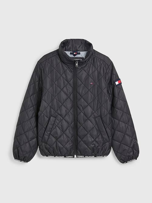 Black Tommy Hilfiger Diamond Quilted Girls' Jackets | TH765UHV