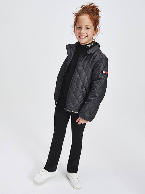 Black Tommy Hilfiger Diamond Quilted Girls\' Jackets | TH765UHV