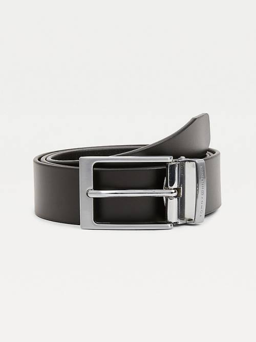 Black Tommy Hilfiger Double Buckle Gift Box Men's Belts | TH097BPZ