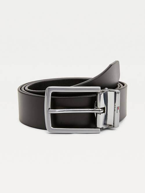 Black Tommy Hilfiger Double Buckle Gift Box Men's Belts | TH097BPZ