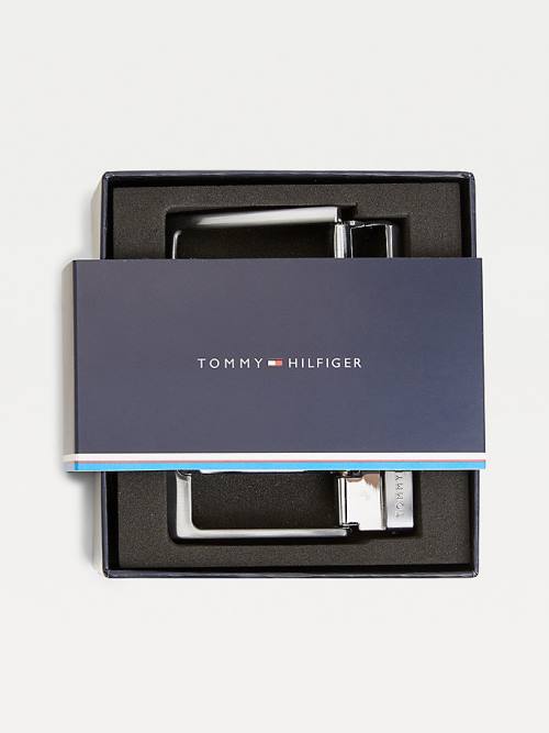 Black Tommy Hilfiger Double Buckle Gift Box Men\'s Belts | TH097BPZ