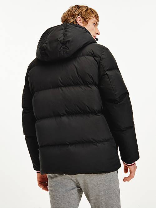 Black Tommy Hilfiger Down Puffer Men's Jackets | TH710IJP