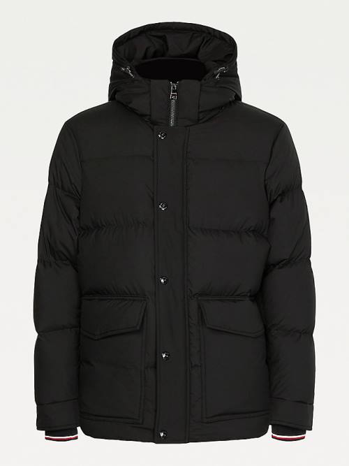 Black Tommy Hilfiger Down Puffer Men's Jackets | TH710IJP