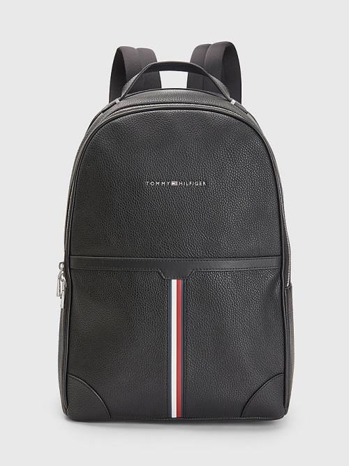 Black Tommy Hilfiger Downtown Backpack Men\'s Bags | TH856FHD